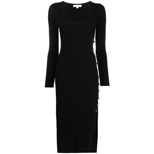 Michael Kors Dress - ECO BUTTON SLT MIDI DRS black Slike
