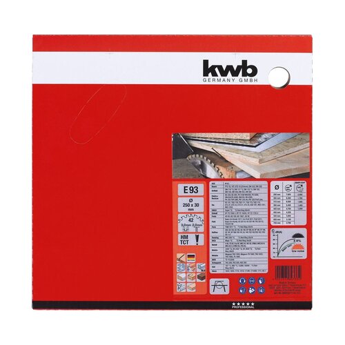 KWB Easy-Cut rezni disk za cirkular 250x30, 42Z, HM, univerzalni Slike