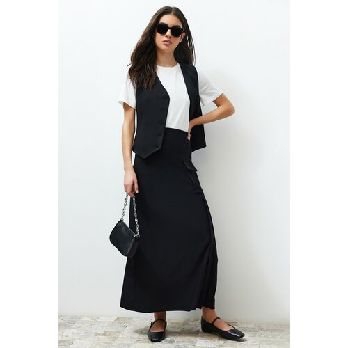 Trendyol Black Woven Fabric Long Skirt Slike