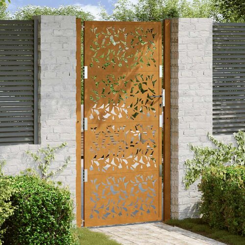 vidaXL Vrtna vrata 105x205 cm Preperevanje dizajn jeklenih listov Cene