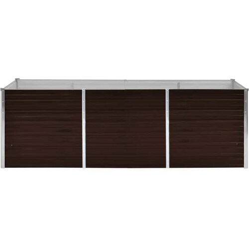  Povi&amp;scaron;ena vrtna gredica smeđa 240 x 80 x 77 cm pocinčani čelik Slike