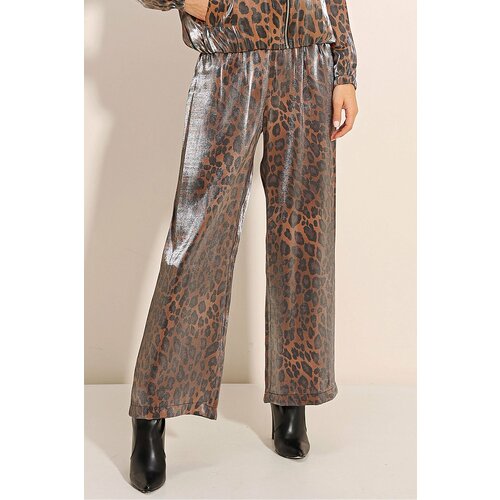 Bigdart Brown Shiny Fabric Trousers 6632 Cene