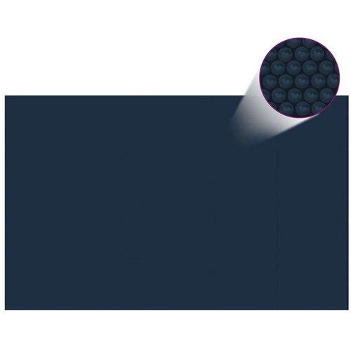 VidaXL Plutajući PE solarni pokrov za bazen 800 x 500 cm crno-plavi Slike