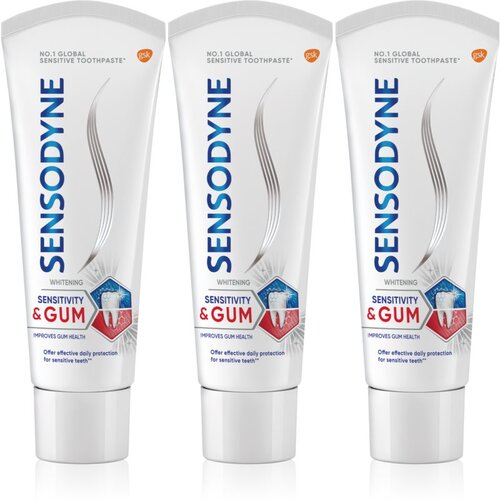 Sensodyne Sensitivity & Gum Whitening zobna pasta za beljenje zob za zaščito zob in dlesni 3x75 ml Cene