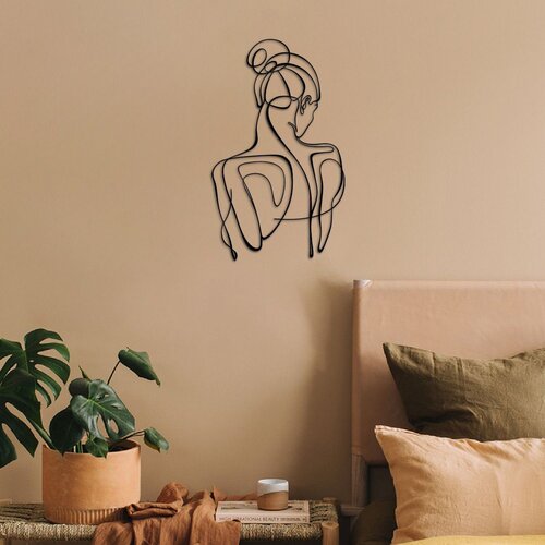 Woman silhouette - APT594MS black decorative metal wall accessory Slike