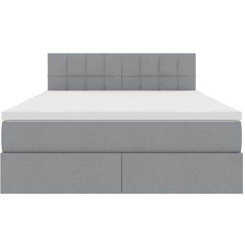  Krevet s madracem i skladi&amp;scaron;tem Svijetlo siva 140 x 190 cm Slike