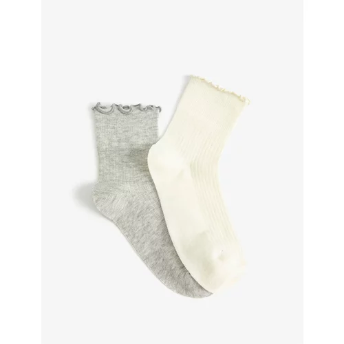 Koton 2-Piece Socks Set Multicolored with Ruffle Detail