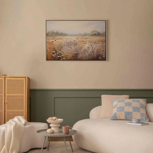  Slika - Impressionist meadow &ndash; field landscape in a pastel colour palette 90x60 Cijene