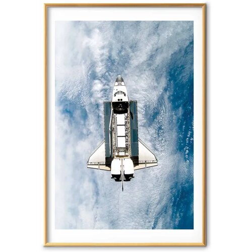  Plakat - Space Shuttle 21x30 Zlatni okvir s margom Cene