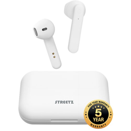 Streetz True Wireless Stereo slu&amp;scaron;alke s polnilnim ohi&amp;scaron;jem, polu-in-ear, BT 5, mat bele, (21358149) Slike
