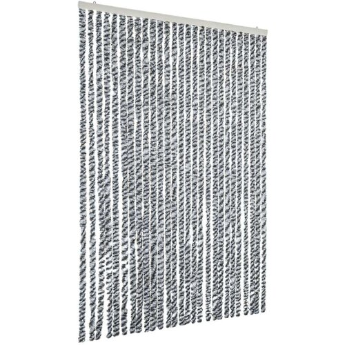 VidaXL Zastor protiv muha sivi i crno-bijeli 118 x 220 cm od &amp;scaron;enila Slike