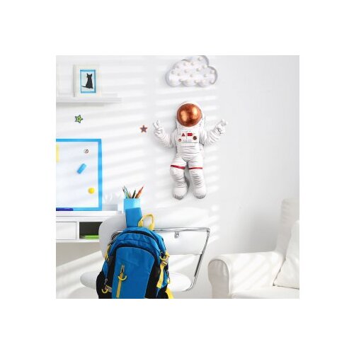 Wallxpert Zidna dekoracija Peace Sign Astronaut-3, 35cmx47cmx10cm, Bijela Slike