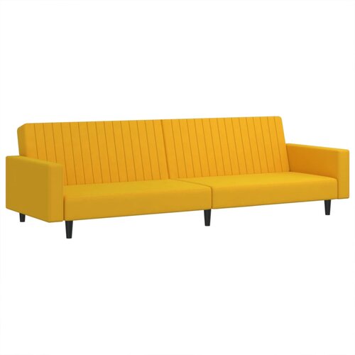 VidaXL Kavč dvosed z leži&amp;scaron;čem rumen žamet, (21049349) Slike