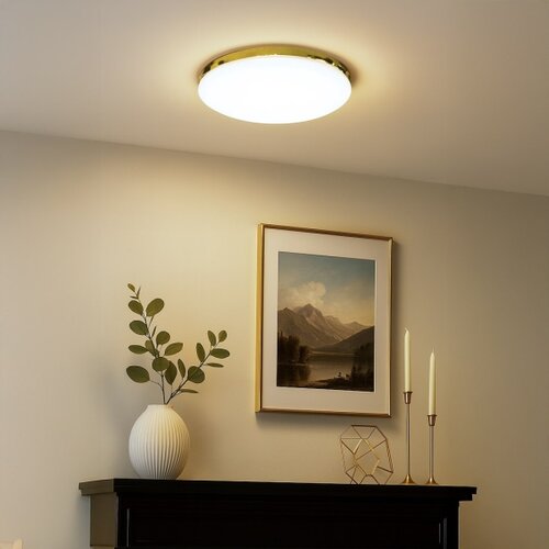  LED kupatilsko plafonsko svetlo MAYA LED/15W/230V, prečnika 33 cm, IP44, zlatno Slike