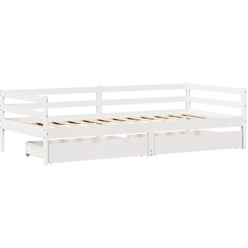  Dnevni krevet s ladicama bez madraca 90x200 cm masivno drvo Slike