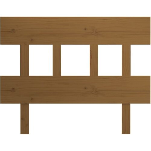  Uzglavlje za krevet boja meda 103,5x3x81 cm masivna borovina Slike