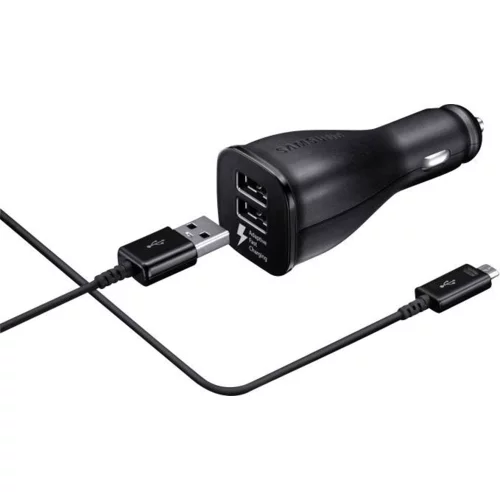 Samsung AVTOPOLNILEC EP-LN920CBE + MicroUSB kabel - Fast Charge - črn