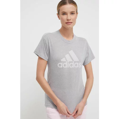 Adidas Kratka majica ženski, siva barva