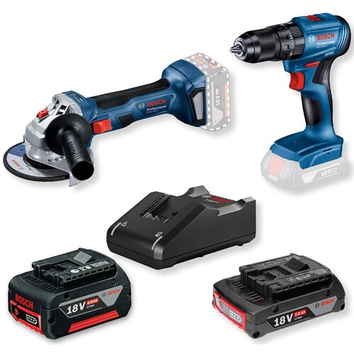 Bosch Akumulatorski set GSB 185-Li + GWS 180-Li, 1x4,0Ah 18V + 1x2,0Ah, 06019H9026 Cene