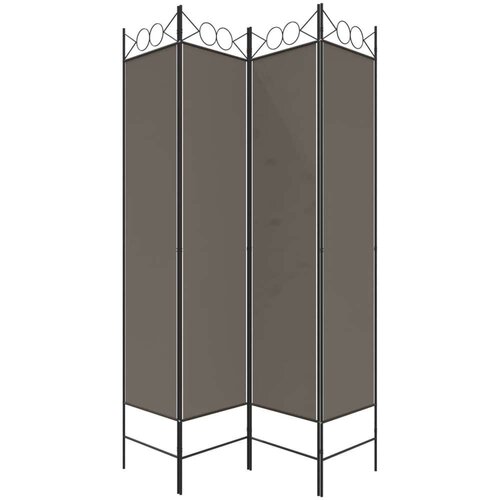  pregrada s 4 panela antracit 160 x 200 cm od tkanine Slike
