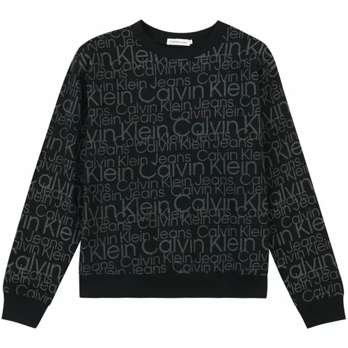 Calvin Klein Jeans Sweater majica siva / crna