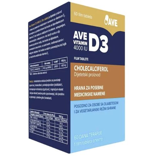 AVE Pharmaceutical vitamin D3 4000 iu, 60 tableta Cene