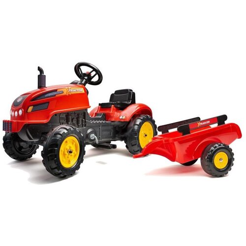 Falk x-trac traktor na pedale sa prikolicom crveni (2046AB) Slike