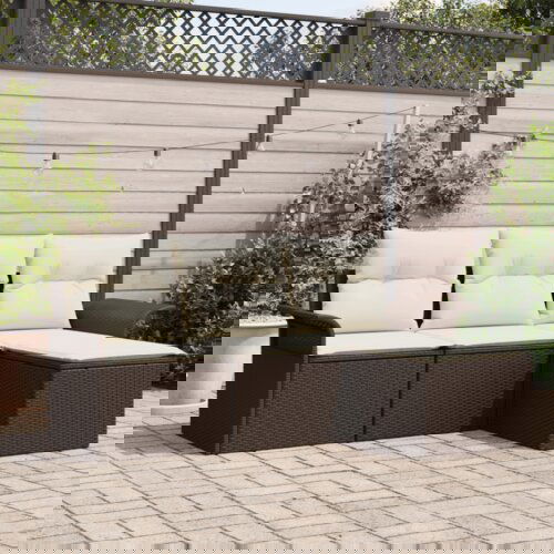  Set vrtnih kauča od 4 dijela s jastučićima smeđi poli ratan Cijene