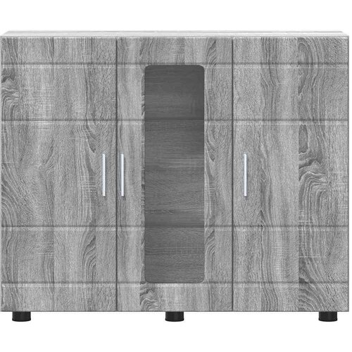 VidaXL Strani &amp;scaron;al Siva sonoma 55.5 x 29 x 100 cm Konstruiran les Slike