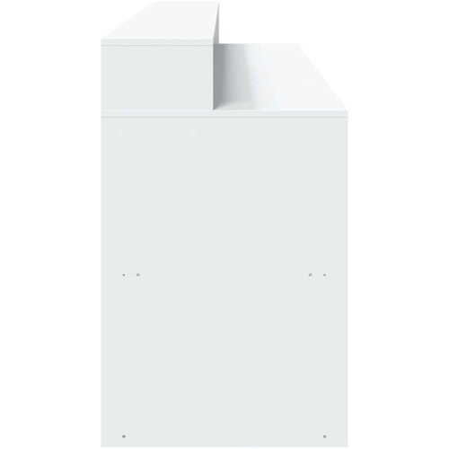 vidaXL Pisalna miza z LED lučkami bela 200x55x91 cm inženirski les Cene