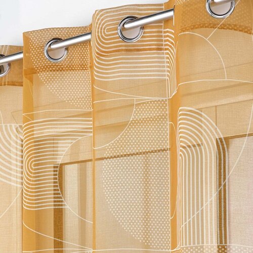 Douceur d int&amp;eacute;rieur Žuta prozirna zavjesa 140x280 cm Esquisse &amp;ndash; Slike
