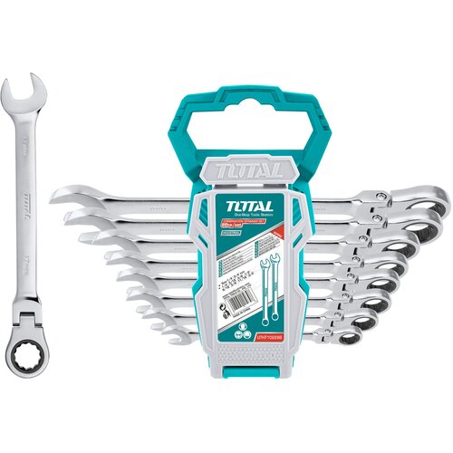 Total 8-dijelni set ključeva 586, 8/10/12/13/14/15/17/19/1,1kg/ INDUSTRIAL (THT102RK586) Slike