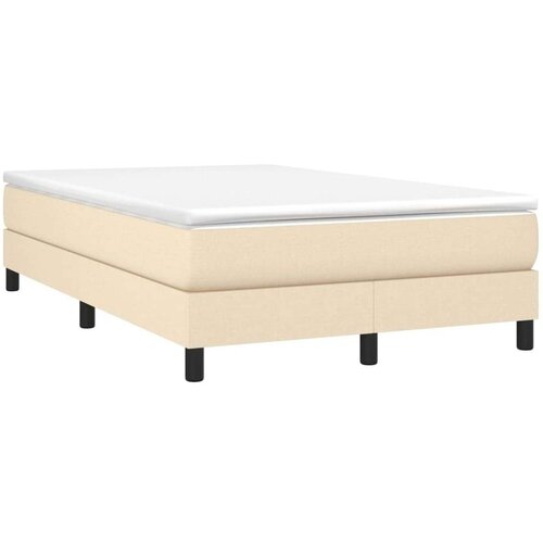 VidaXL Krevet box spring s madracem krem 120 x 190 cm od tkanine Slike