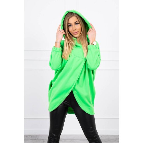 Kesi Short zip sweatshirt green neon Slike
