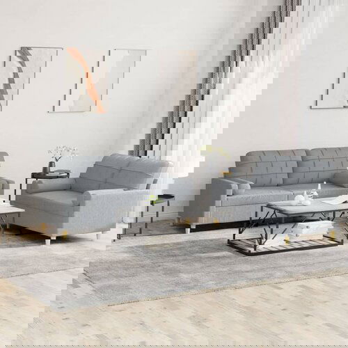 VidaXL 2-dijelni set sofa s jastucima svjetlosivi od tkanine Slike