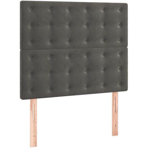  box spring s madracem LED tamnosivi 80 x 200 cm bar&amp;scaron;un Slike