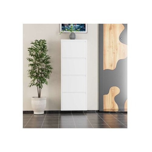 Hanah home Ormar za cipele 4 Piece Metal White Cene