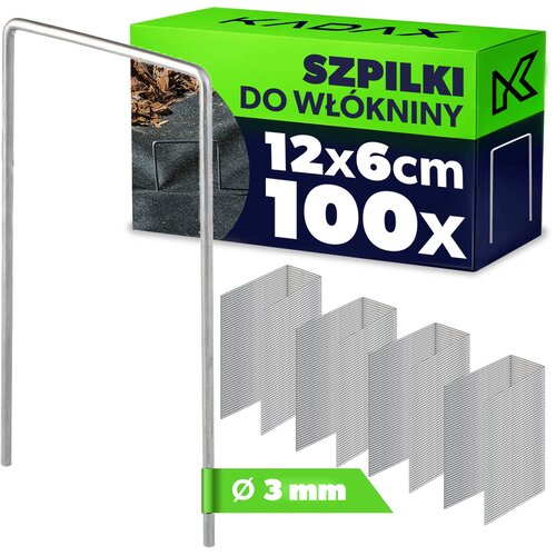 KADAX Zatiči za agrotekstil Sidra Zatiči za kovinske pritrdilne elemente za agrotekstil 100 kosov, (5000346710) Slike