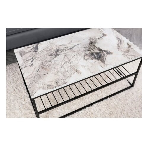 Decortie Asude Klub sto, 95x43x55cm, Bijelo-crni Slike