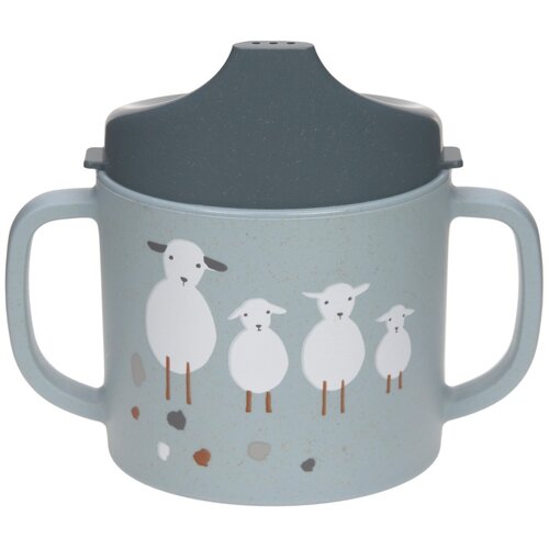 L&amp;auml;ssig lonček z nastavkom za pitje, PP/celuloza tiny farmer sheep/goose blue Slike
