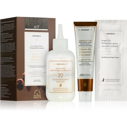 Korres Argan Oil trajna boja za kosu s arganovim uljem nijansa 6.17 Dark Blond Beige 50 ml Cijene