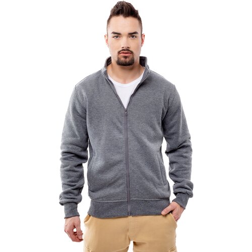 Glano Men's Zipper Sweatshirt - dark gray Slike