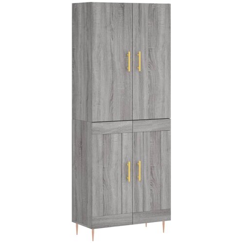  Visoka komoda siva sonome 69,5x34x180 cm od konstruiranog drva Slike