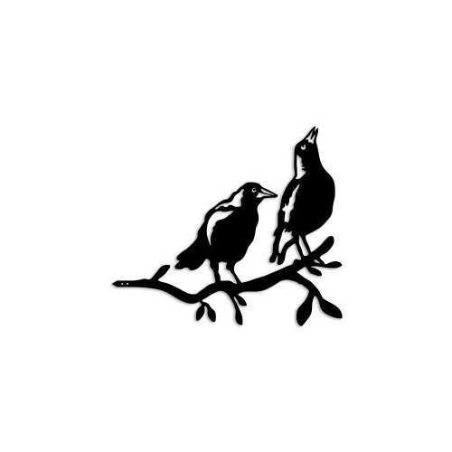 Wallxpert decorative object figura bird on the branch 09 black Slike