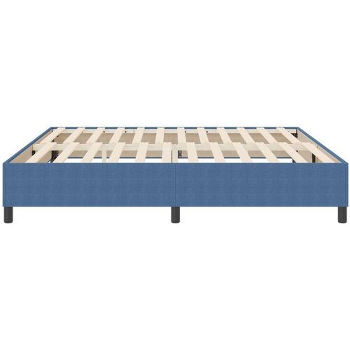Box Spring Krevet Plava 200x200 cm Od Tkanine Cords Slike