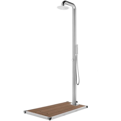 VidaXL Vrtni tu&amp;scaron; sa smeđom bazom 230 cm od nehrđajućeg čelika Slike