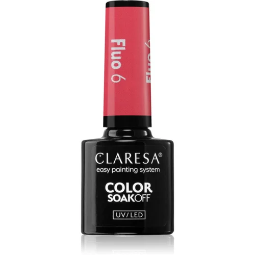 Claresa SoakOff UV/LED Color Fluo gel lak za nokte nijansa 6 5 g