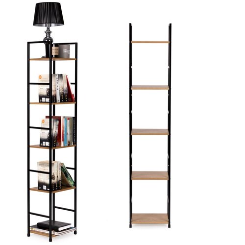 Modern Home LOFT drvene police za knjige, 5 razina 144,5 x 29 cm Slike