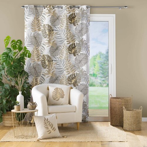 Douceur d int&amp;eacute;rieur Siva/v zlati barvi zavesa 140x260 cm Mogador &amp;ndash; Slike
