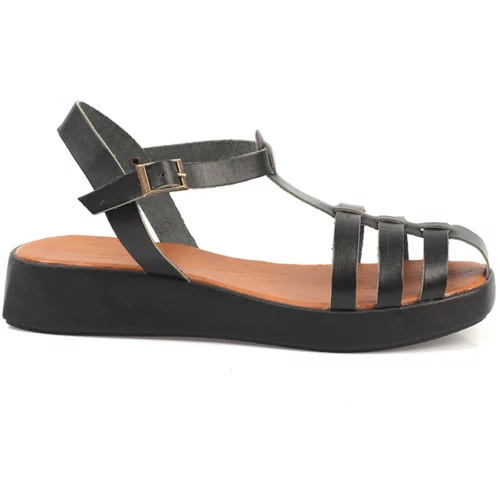Capone Outfitters Women's Gladiator Band Wedge Heels Leather Sandals